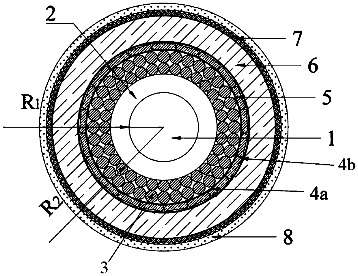 Cold-insulating DC high-temperature superconducting current limiting cable