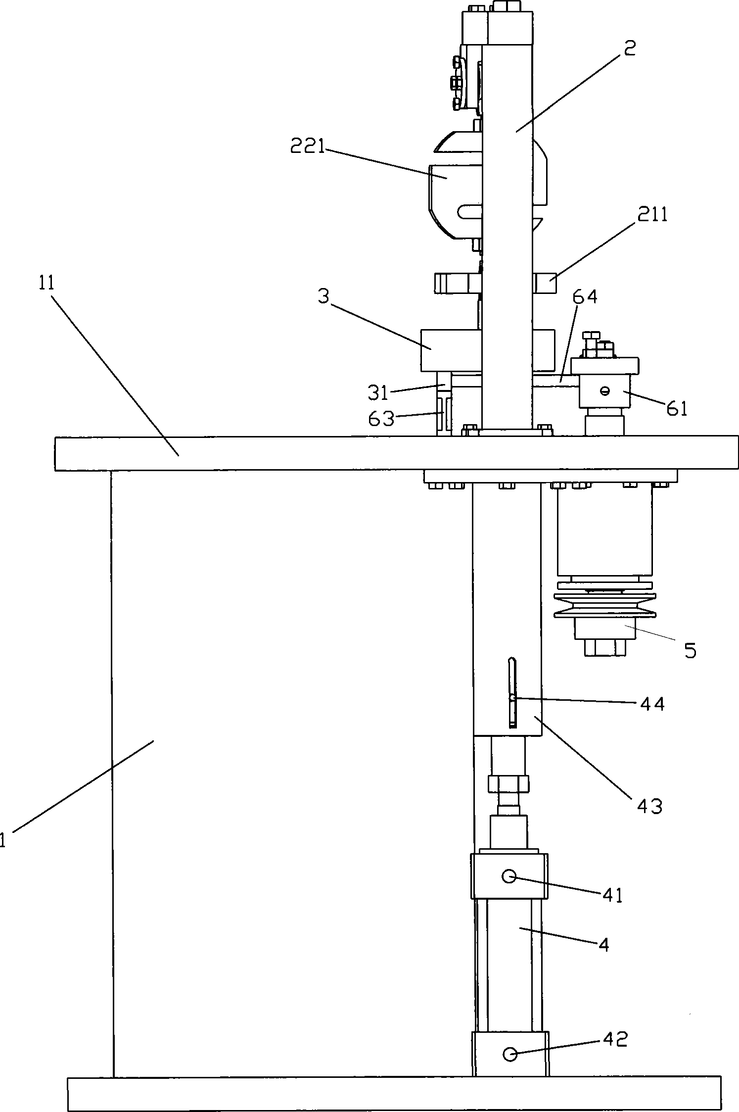 Pneumatic loading type friction wear testing machine