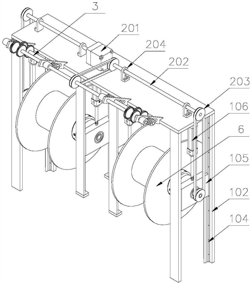 Multi-cable pay-off device for cable erection