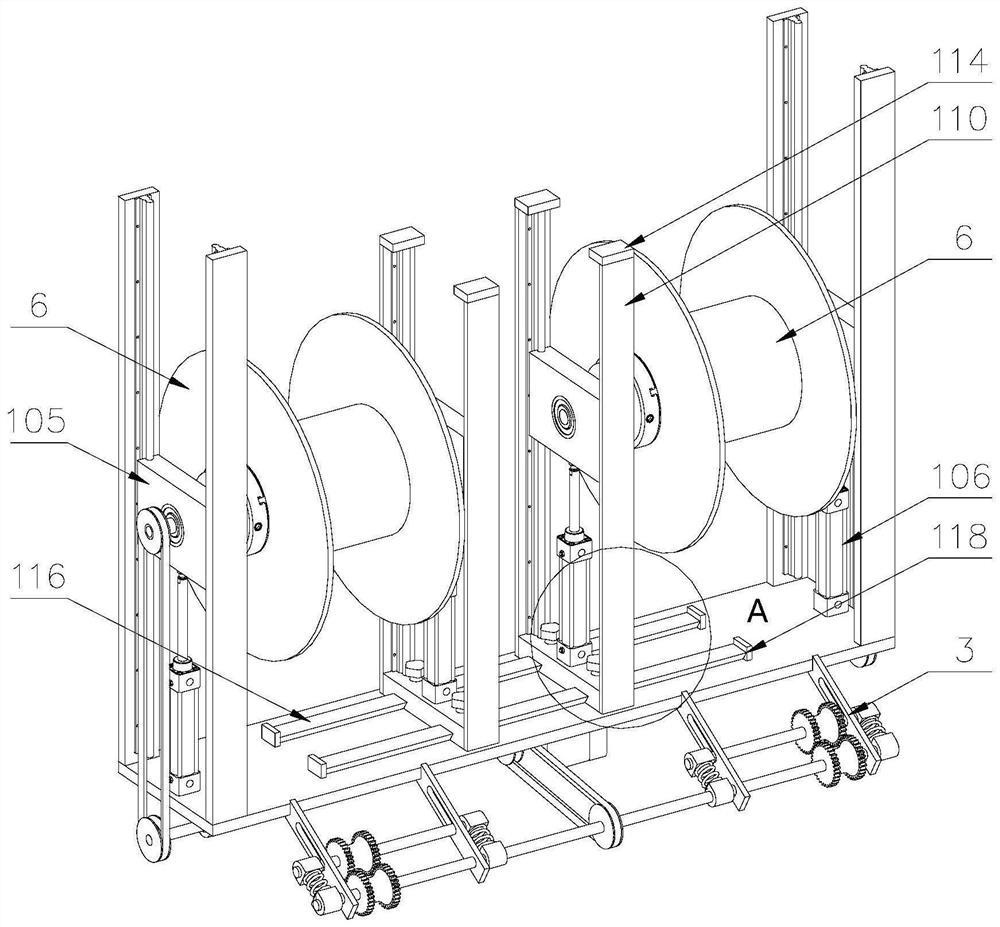 Multi-cable pay-off device for cable erection