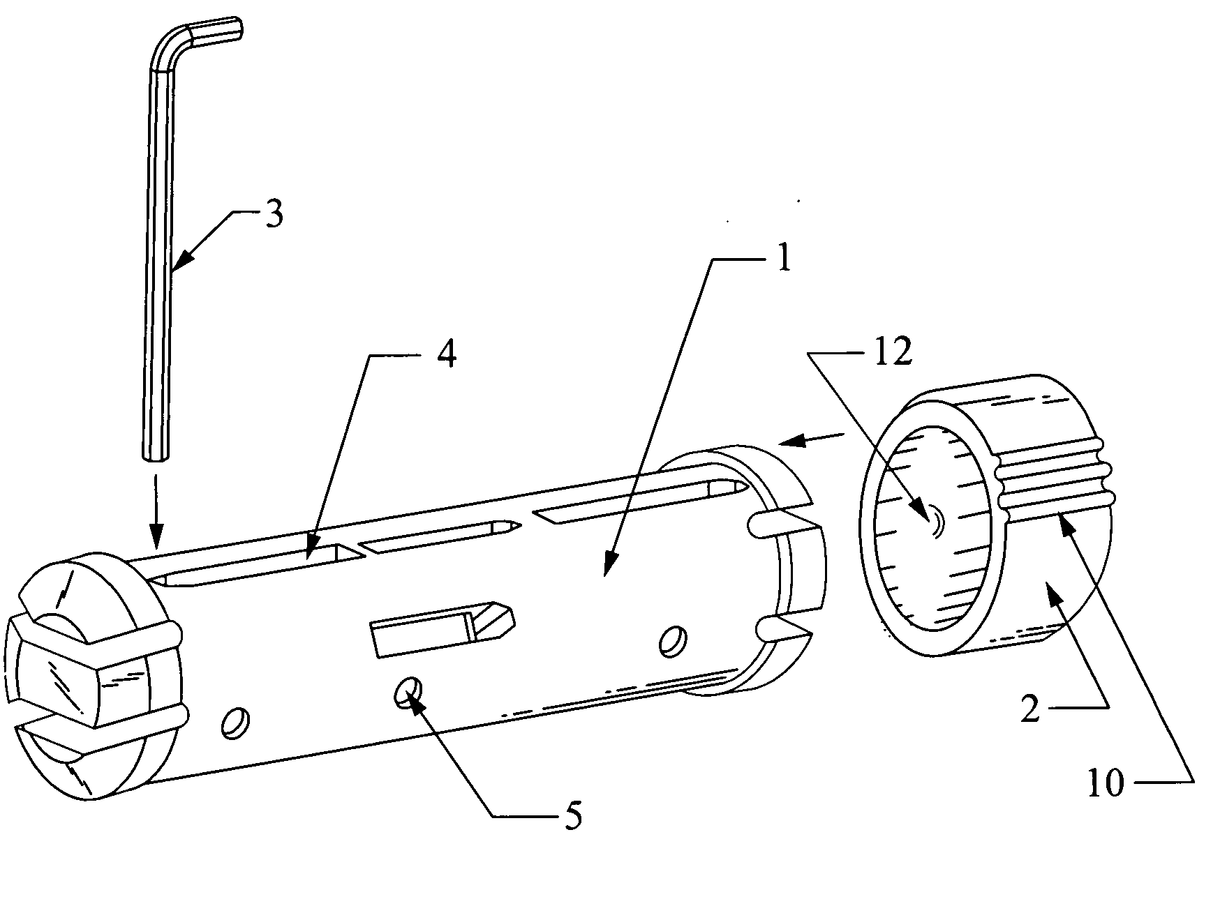 Tool handle for holding multiple tools of different sizes during use