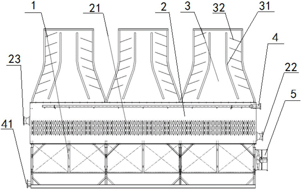 Shell-and-plate blast furnace evaporation air cooling system using soft water closed recirculation cooling system and plate scale treatment method thereof