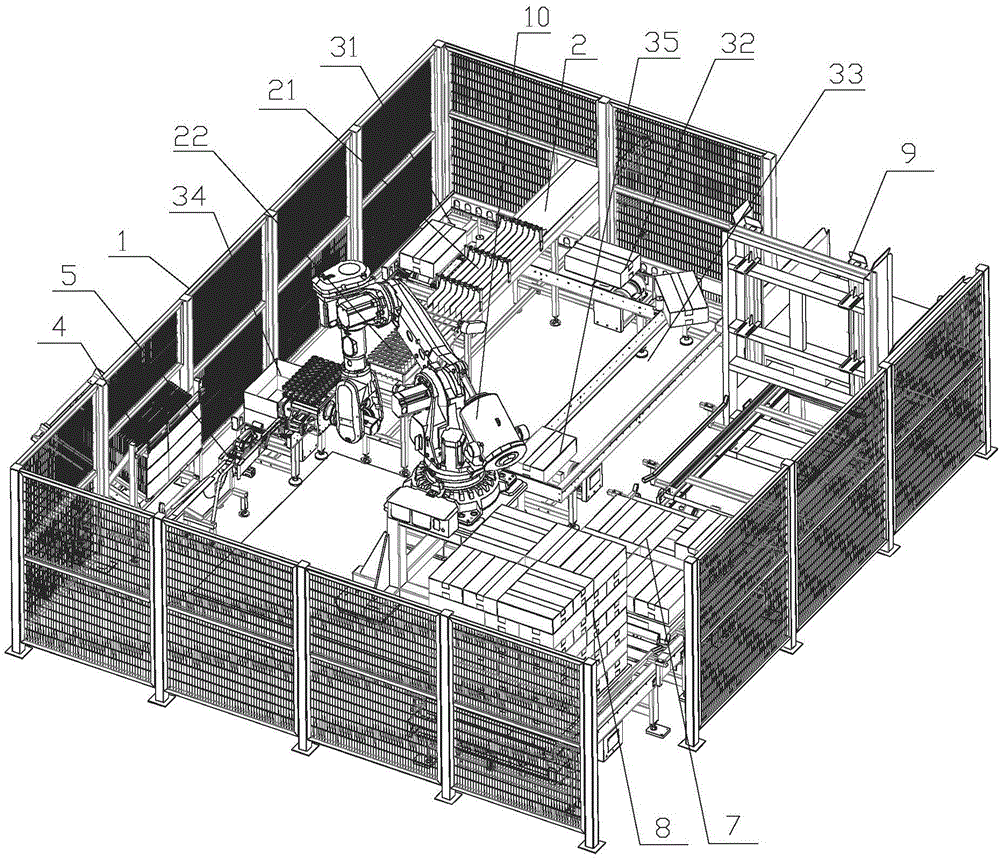 Carton opening, carton loading and stacking all-in-one machine with robot