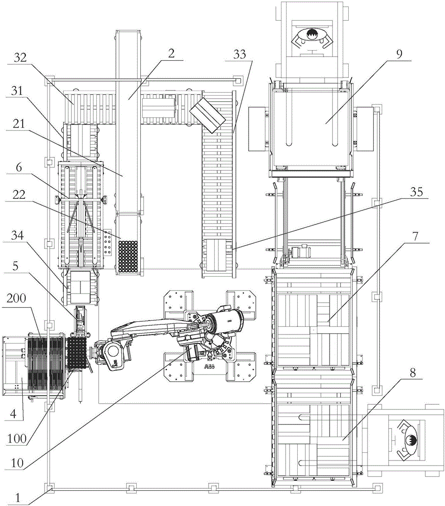 Carton opening, carton loading and stacking all-in-one machine with robot