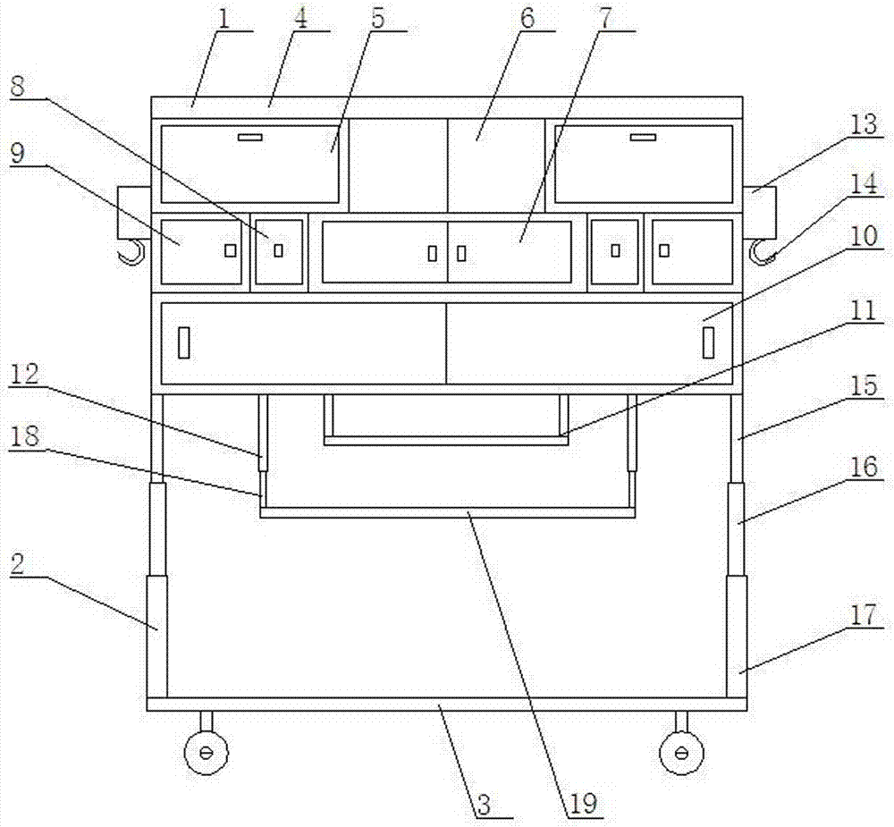 Multi-functional mobile cabinet