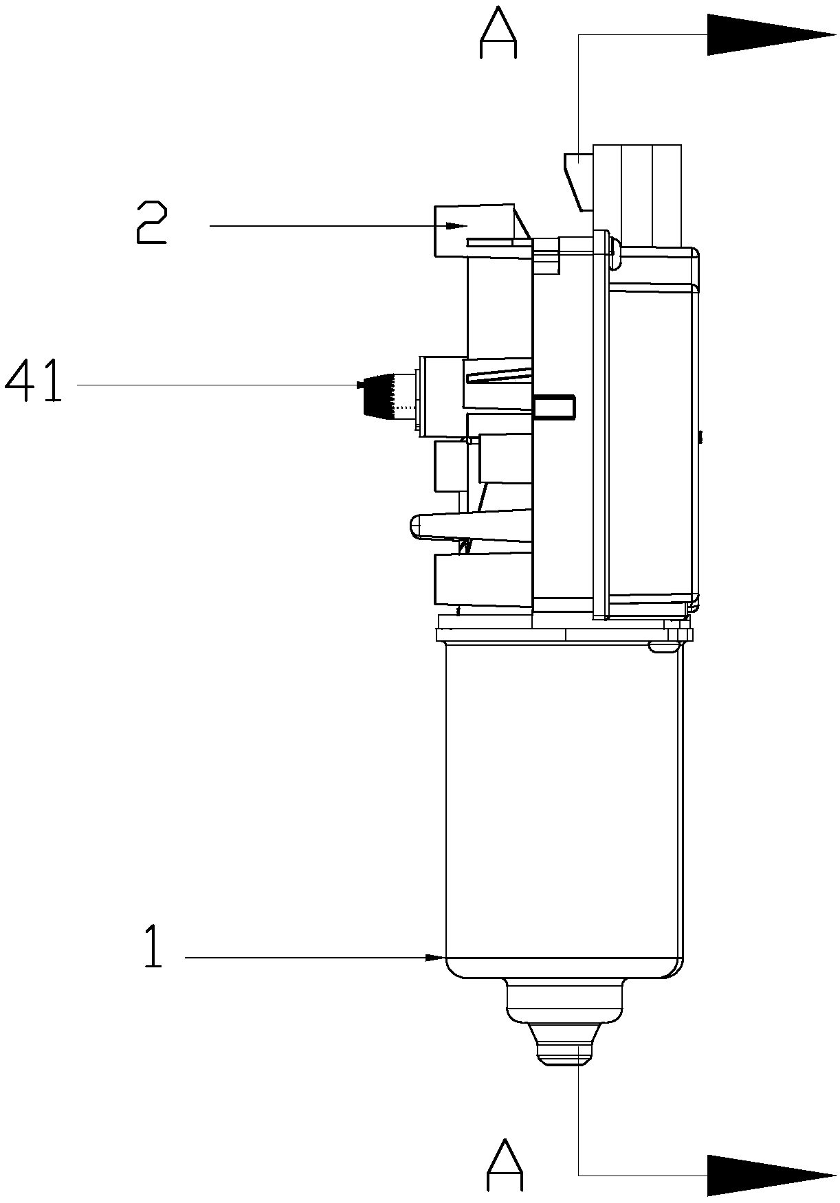 Noise-reducing wiper motor