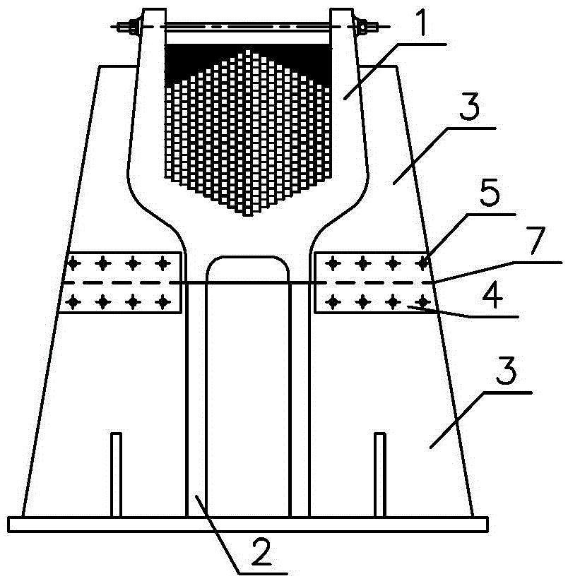 Multi-block main cable saddle structure