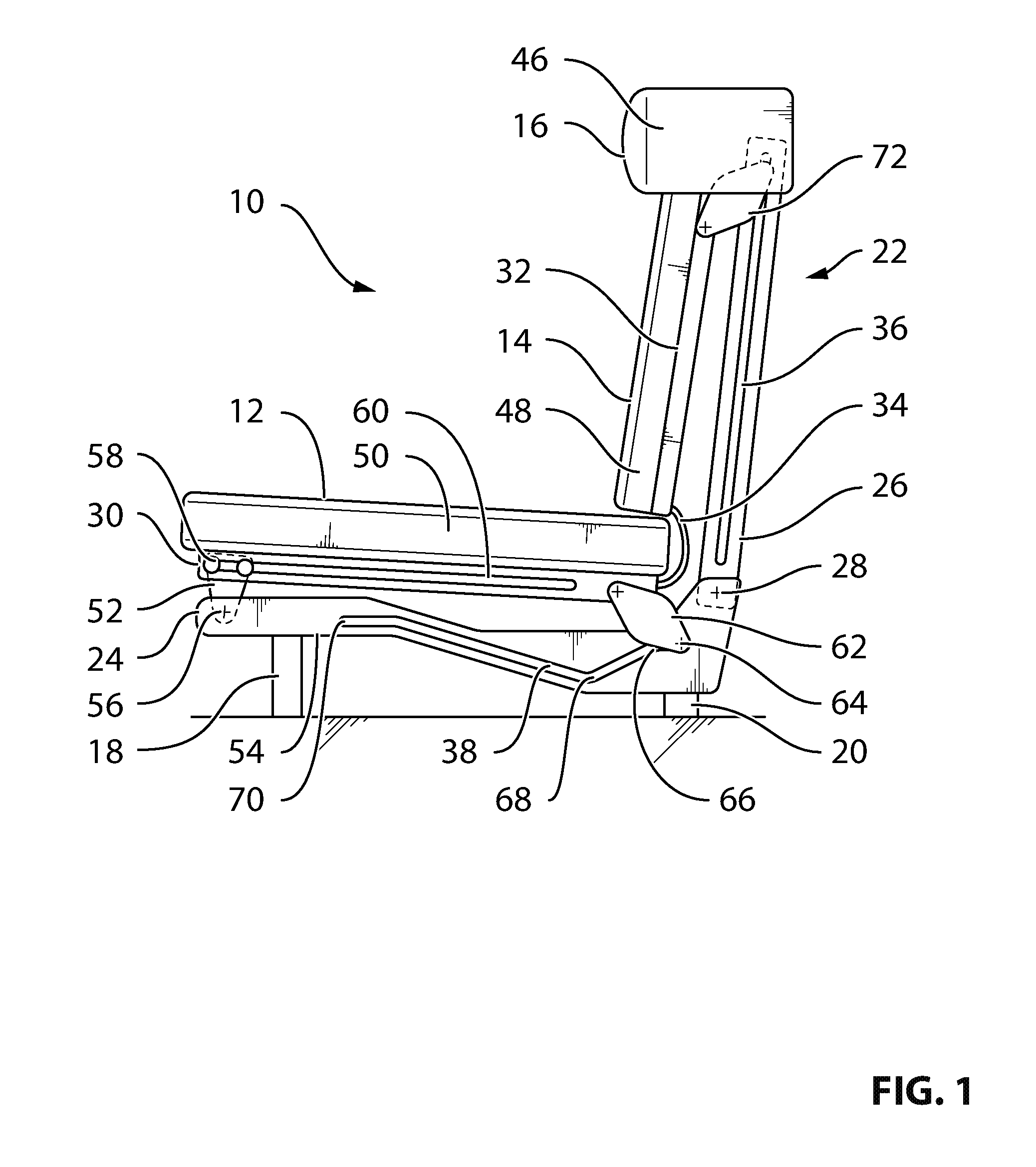 Aircraft divan convertible into a bed