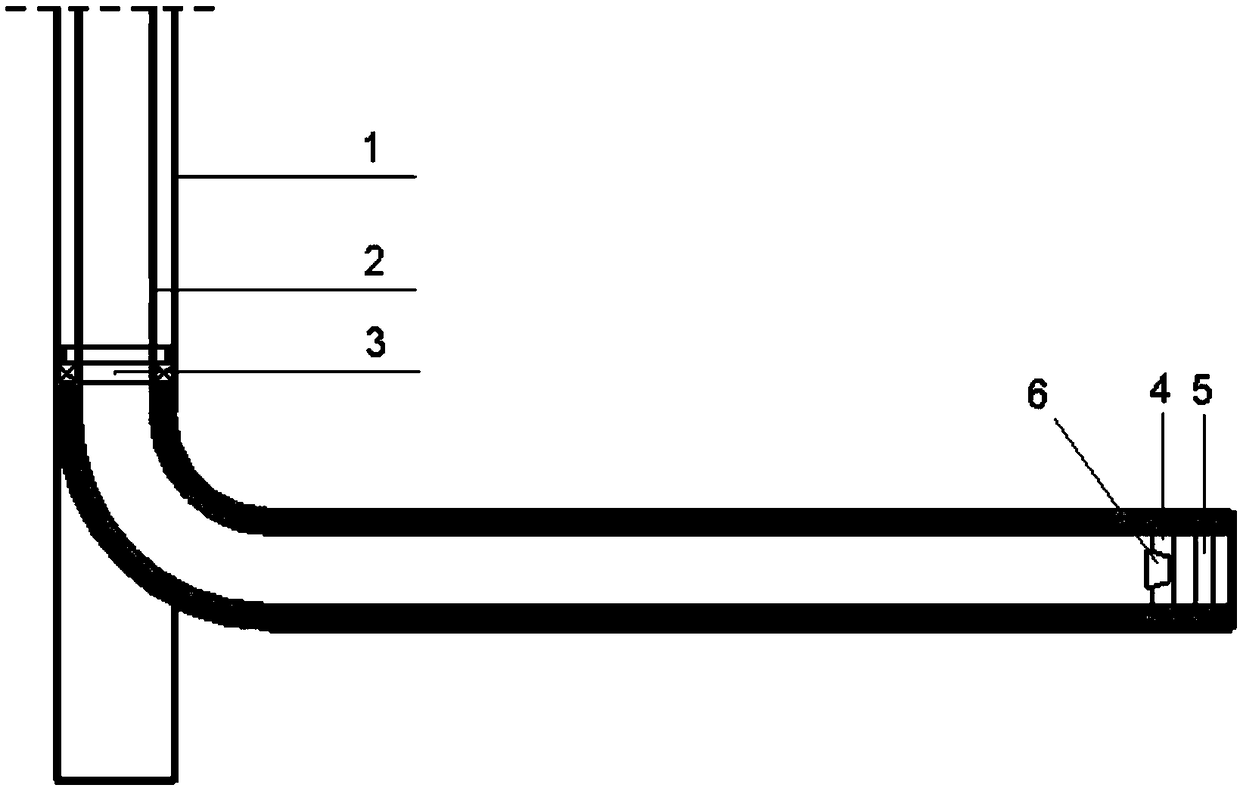 3.5-in side tracking horizontal well segmented fracturing method