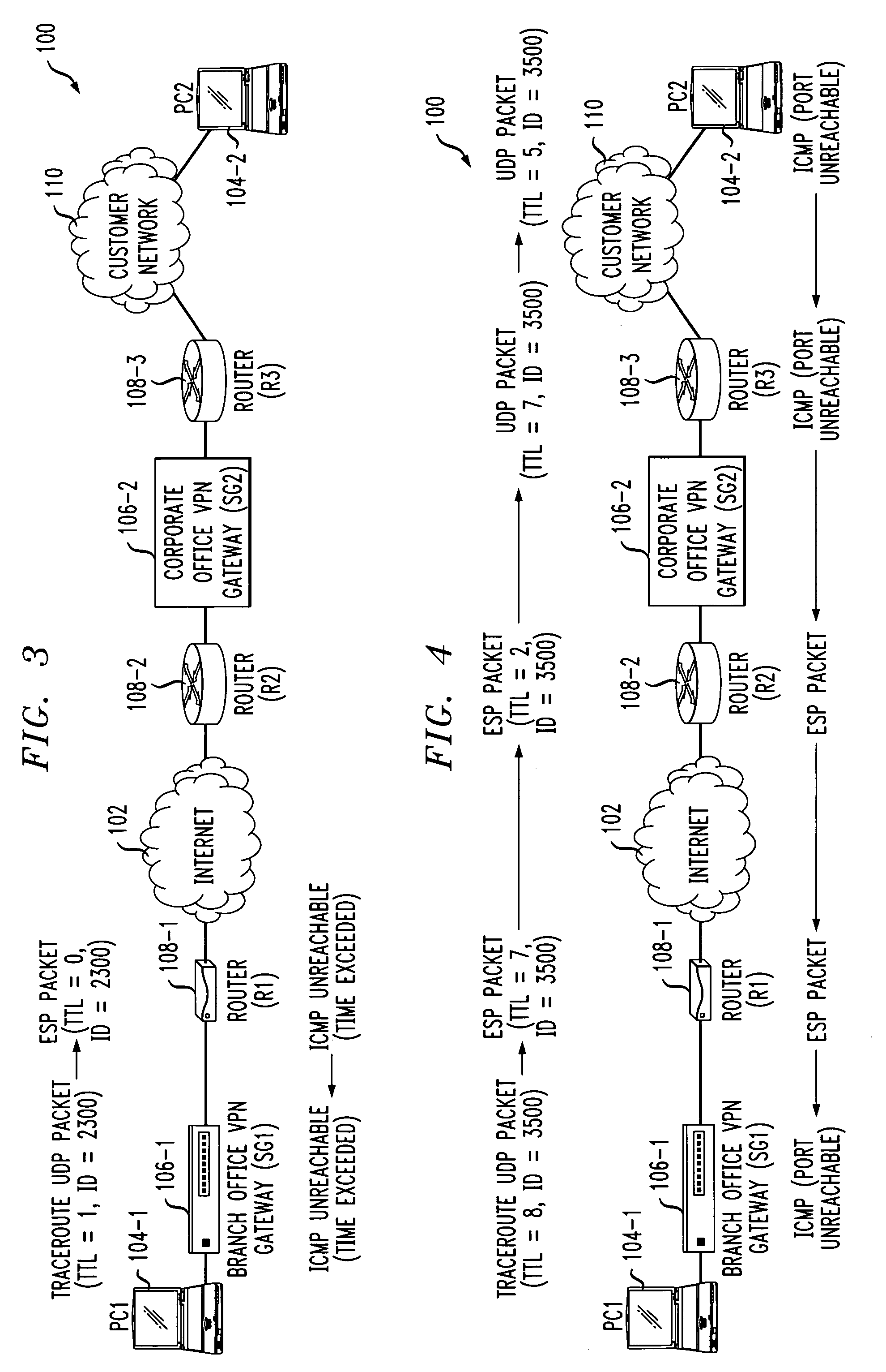 Automatic determination of connectivity problem locations or other network-characterizing information in a network utilizing an encapsulation protocol