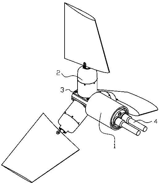 An integrated underwater steering gear device