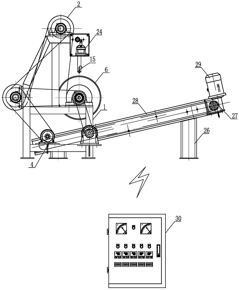 Full-automatic reclaimed rubber cooling film winding machine