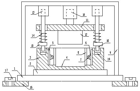 Buffer stamping and shaping die convenient for rapid demolding