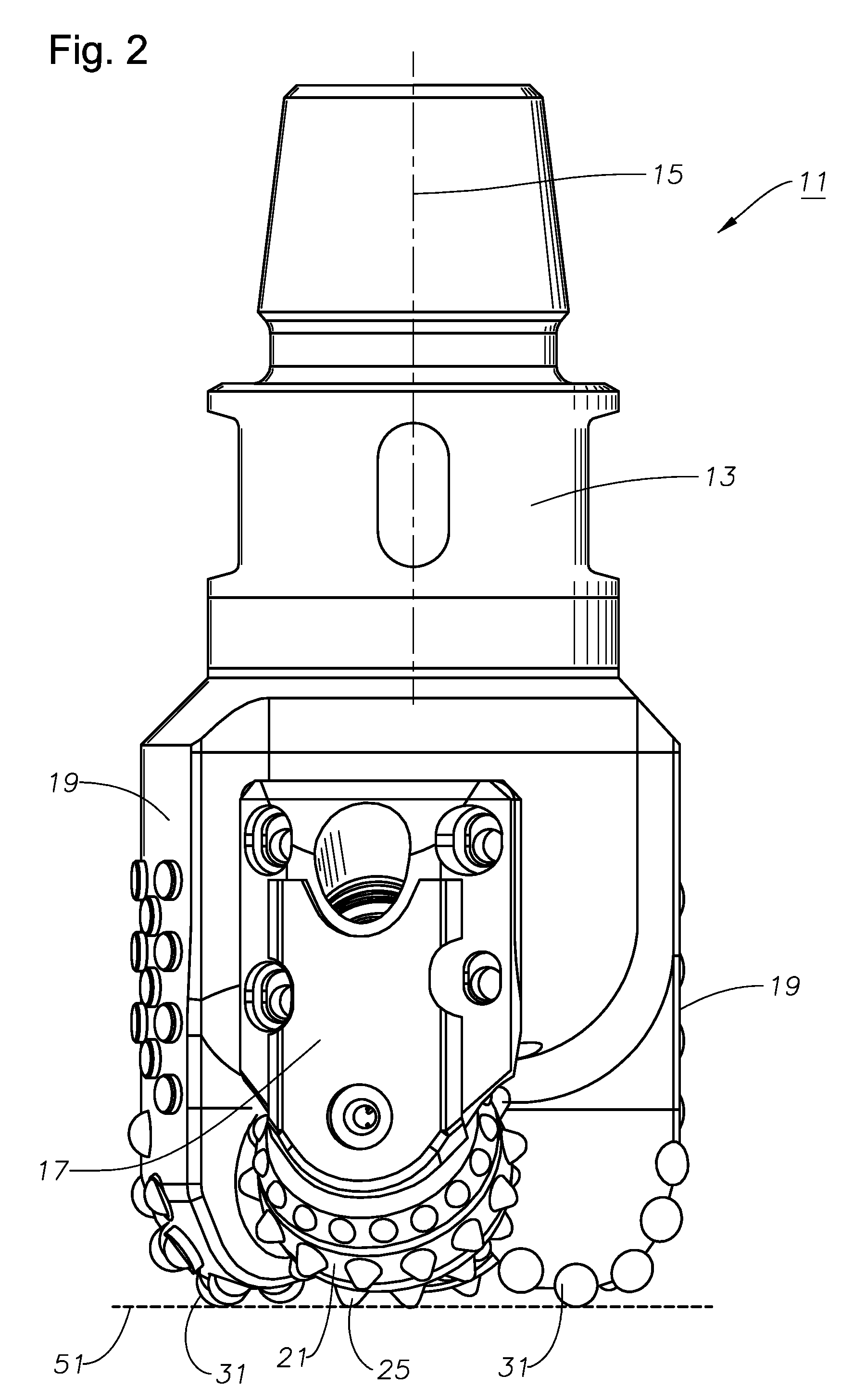 Modular hybrid drill bit