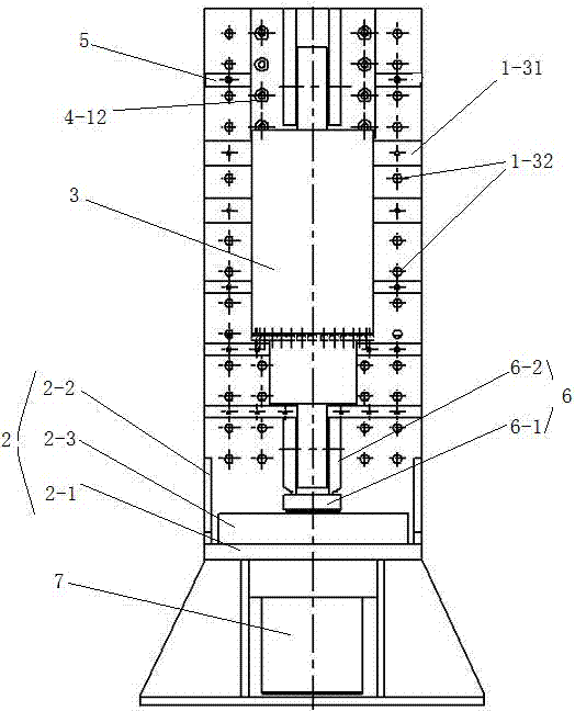 Suspension oil cylinder common-frame simulation test device for large mining truck