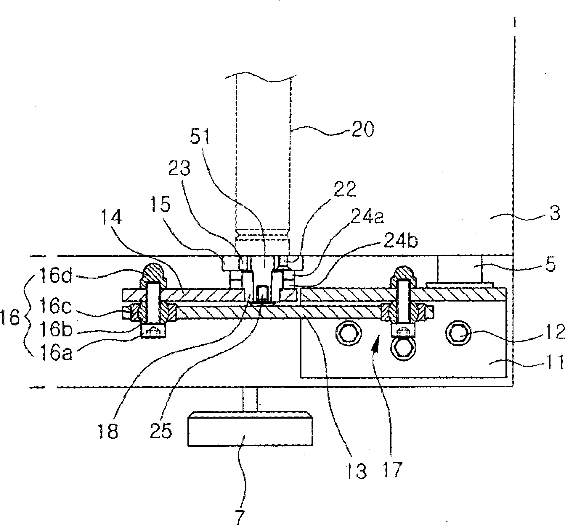 Buried type hinge apparatus having automatic return function