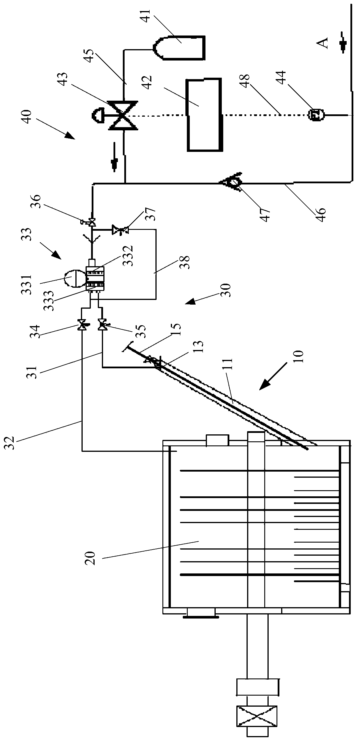 Gas intervention type liquid level measurement system