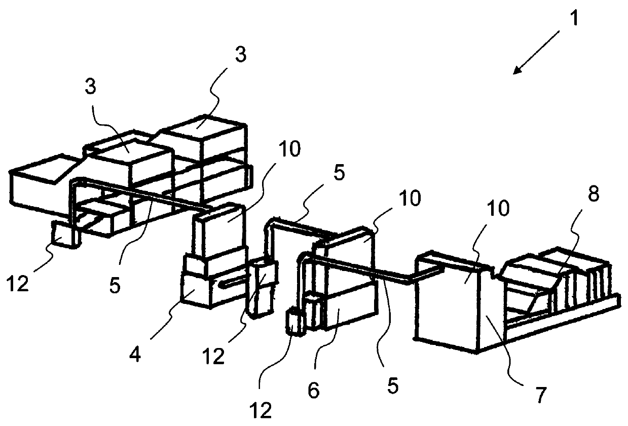 Storage device for fibre material with cleaning unit