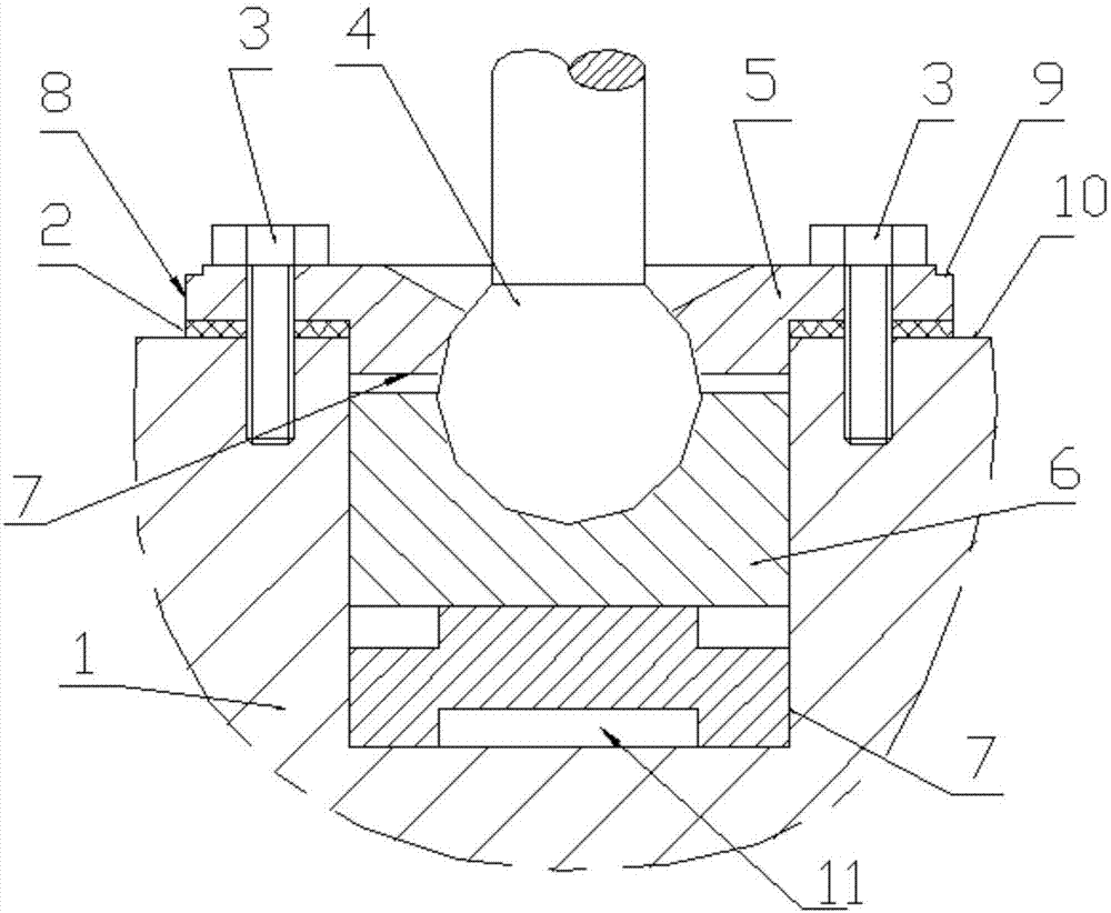 Mechanical pressure slide block and bulb lead screw connecting device