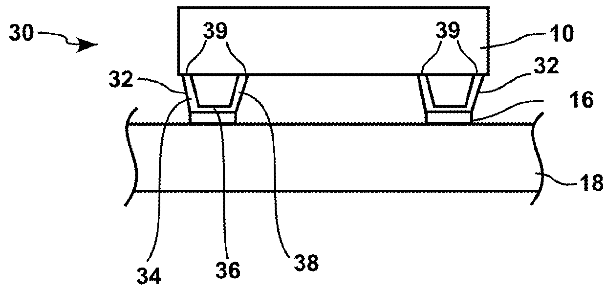 MEMS device connected to a substrate by flexible support structures