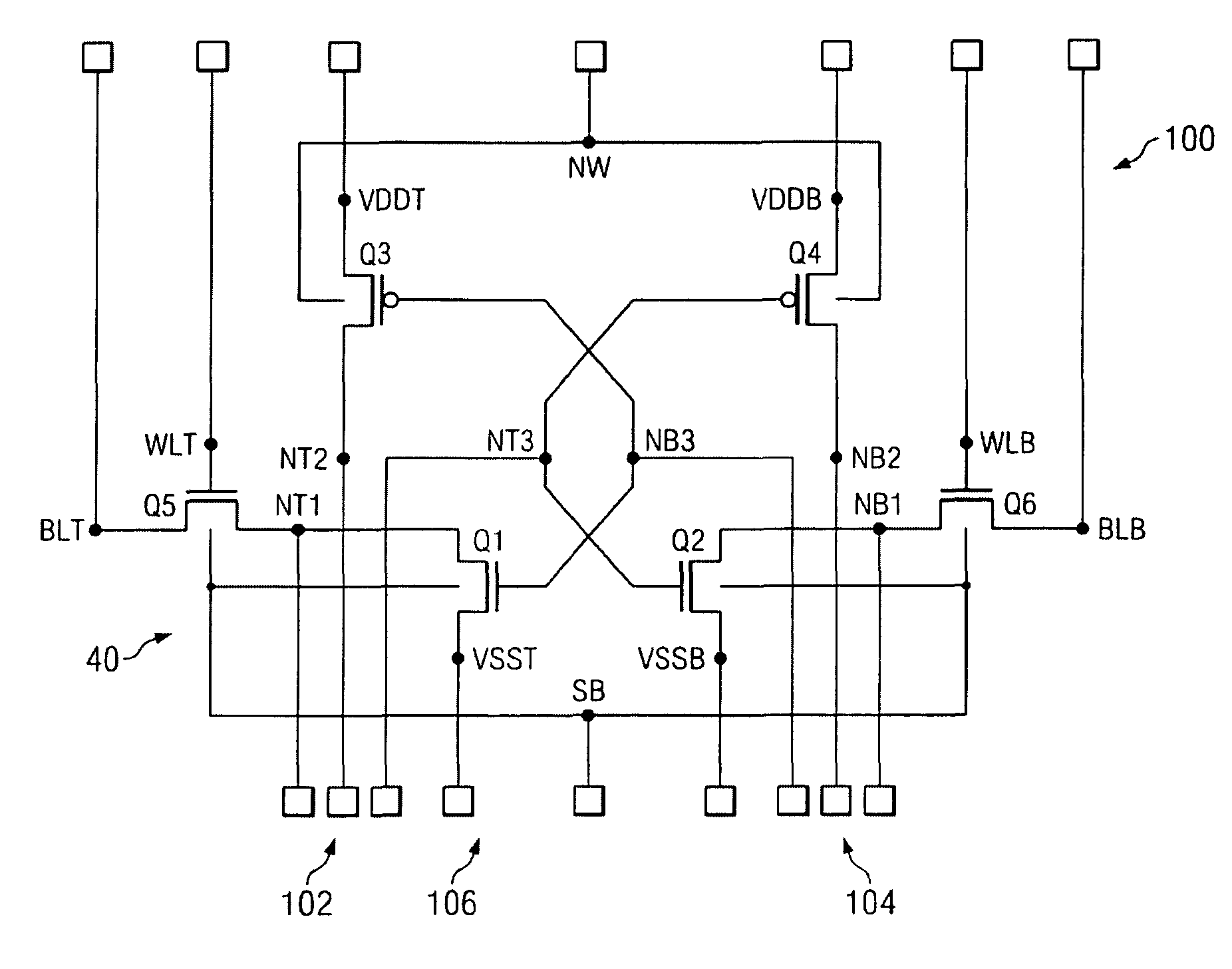 Method for memory cell characterization using universal structure