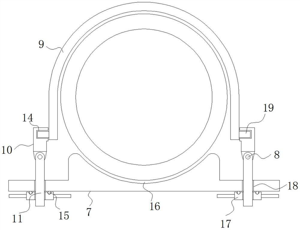 Mining mortar conveying pipeline supporting device convenient to disassemble