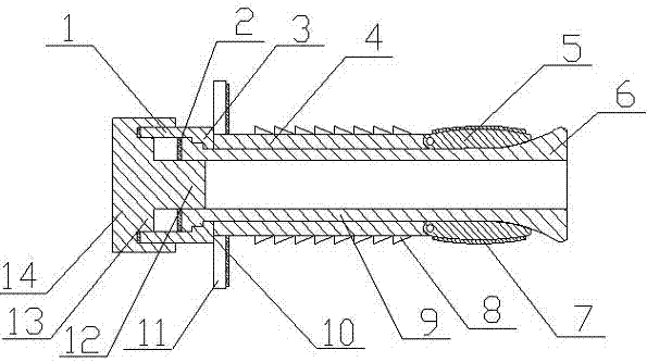 Sampling pipe connecting device for coal-mine gas extraction