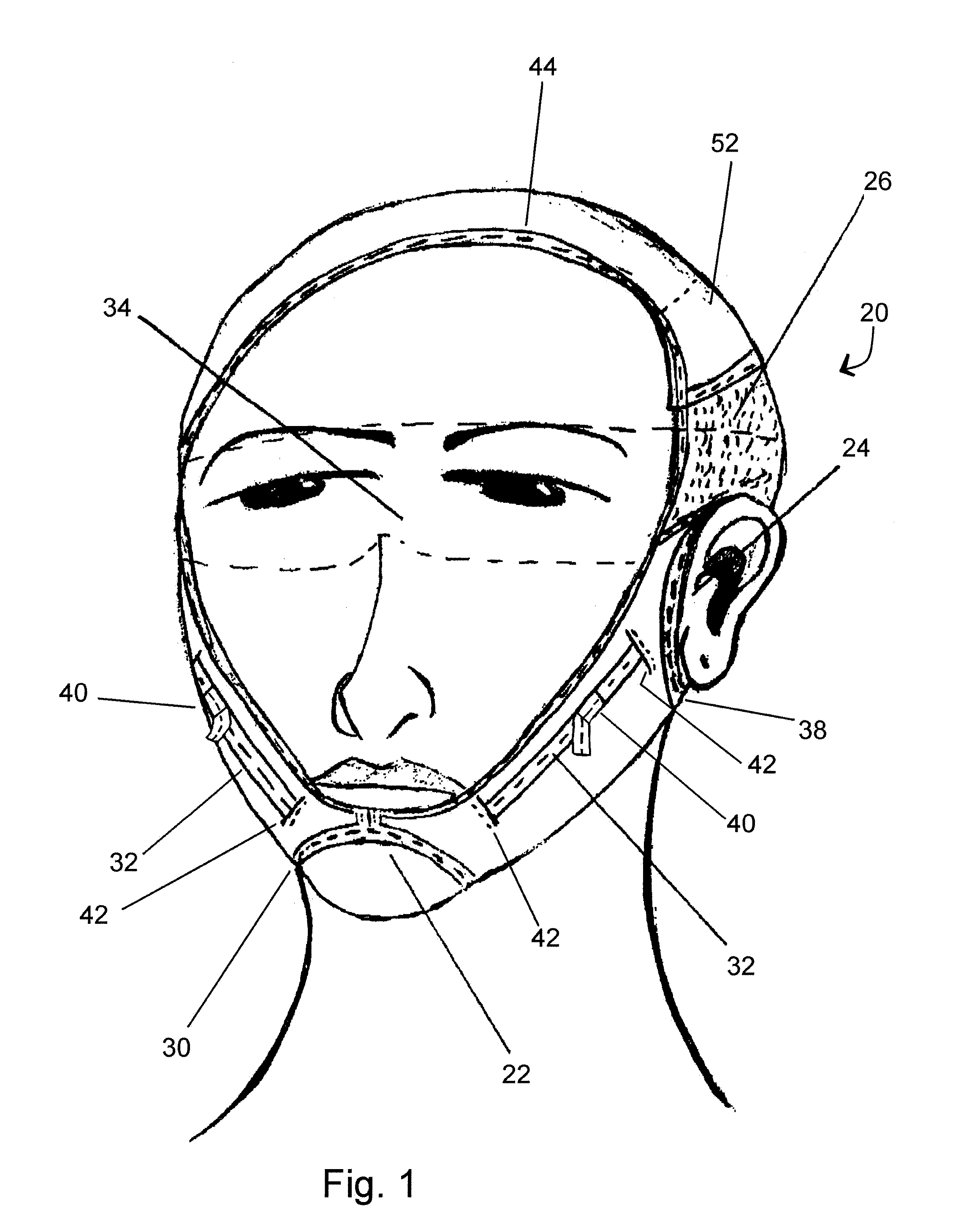 Facial lifting and toning device