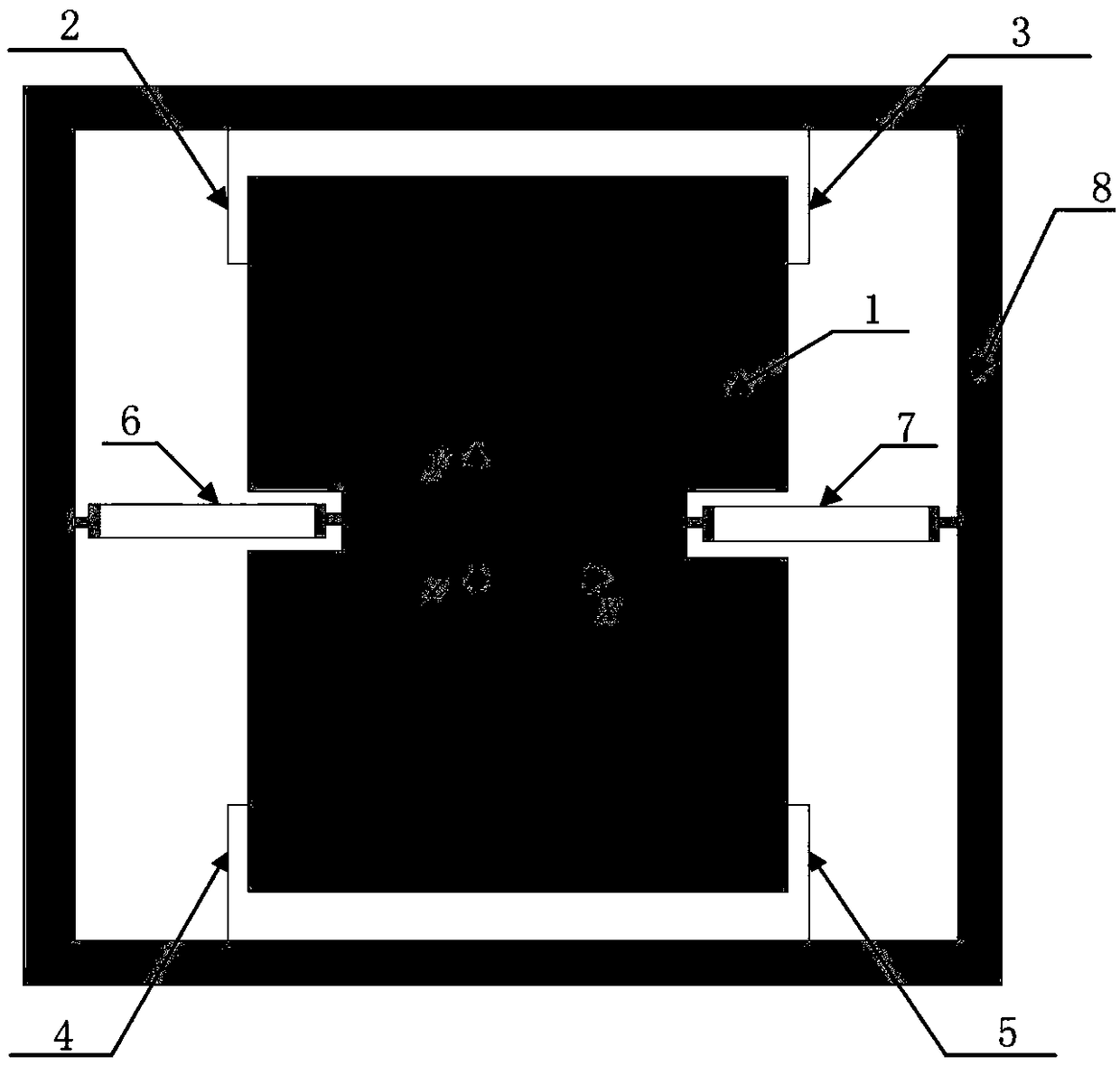 Fully symmetrical decoupled accelerometer with direct output of frequency