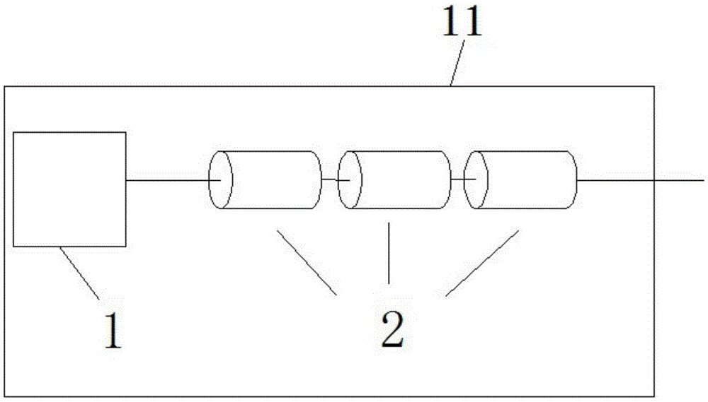 Accelerator-driving proton-boron fusion nuclear device