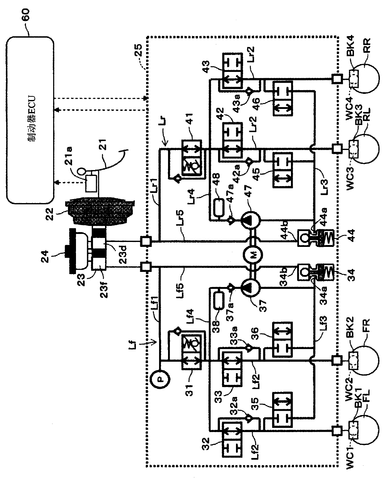 Braking device for vehicles