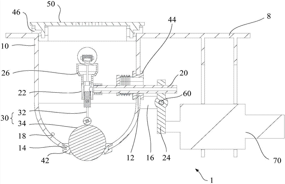 Upper cover assembly and cooking tool