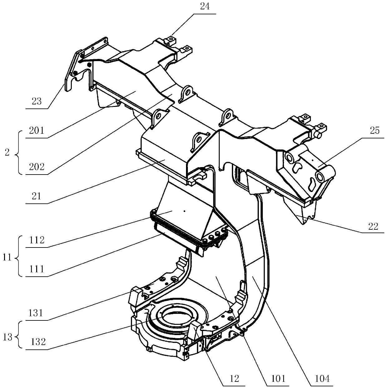 Suspension type rail vehicle and bogie thereof