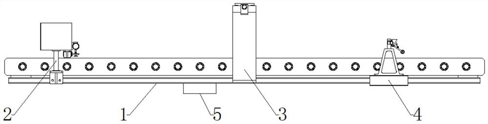 Glass production line cooling and edge-breaking device