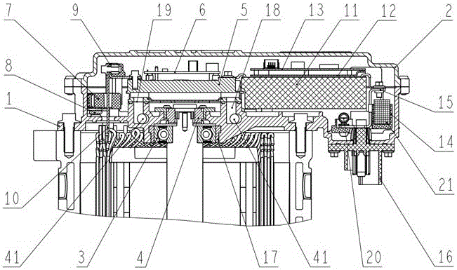 Inverter integrated into motor