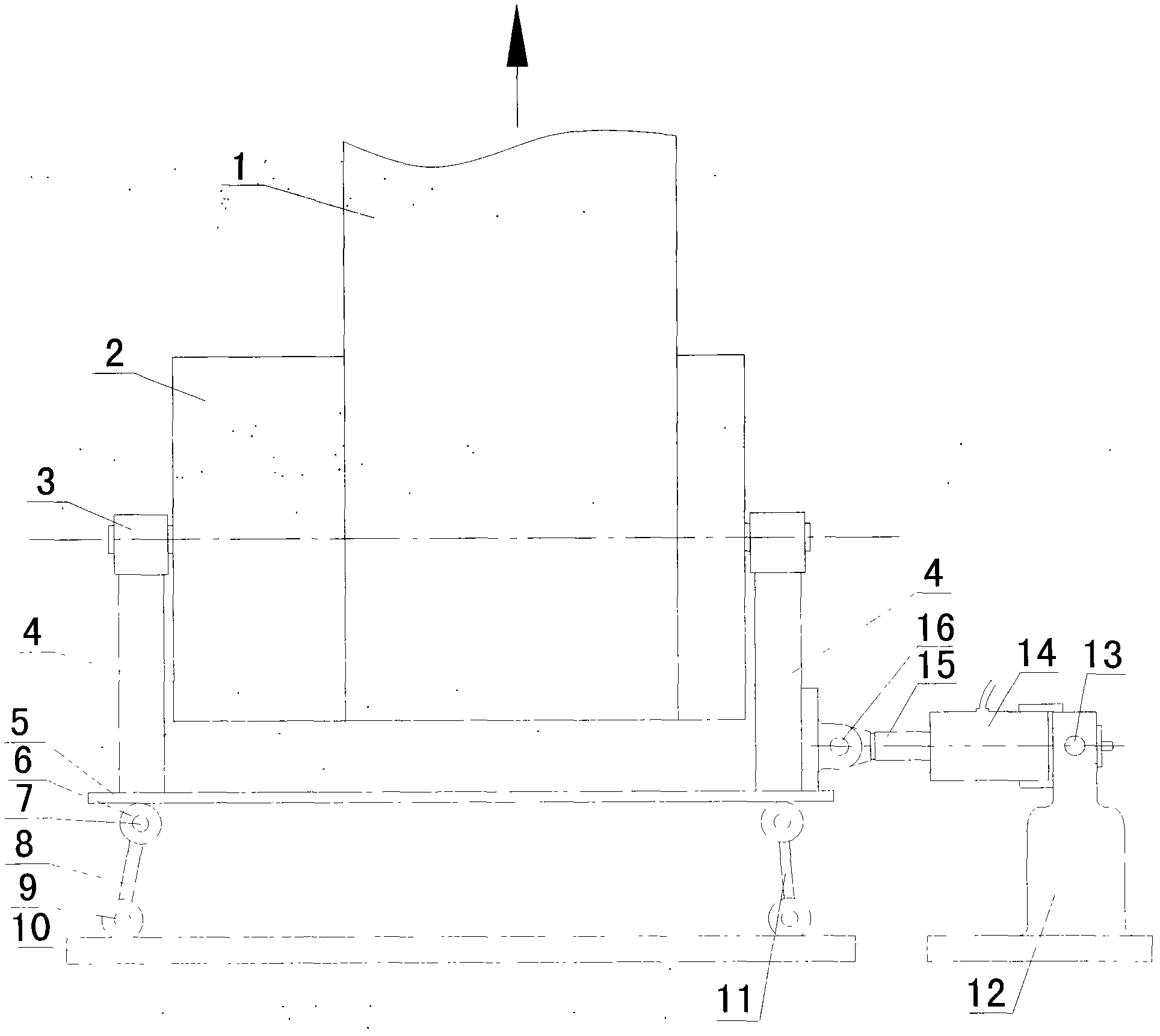 Hydraulic rocking roller bracket