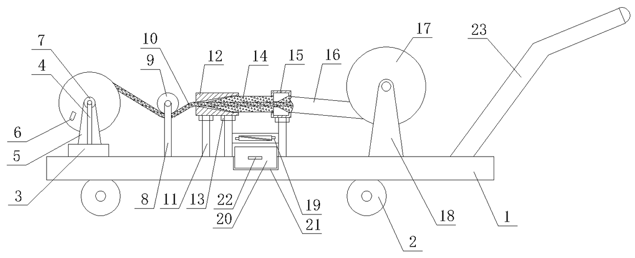 Rapid stripping device of insulating layer of cable head