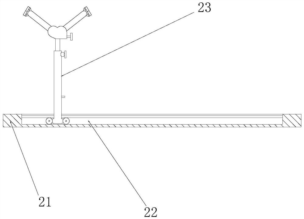 Hardware paint spraying workbench with clamping function