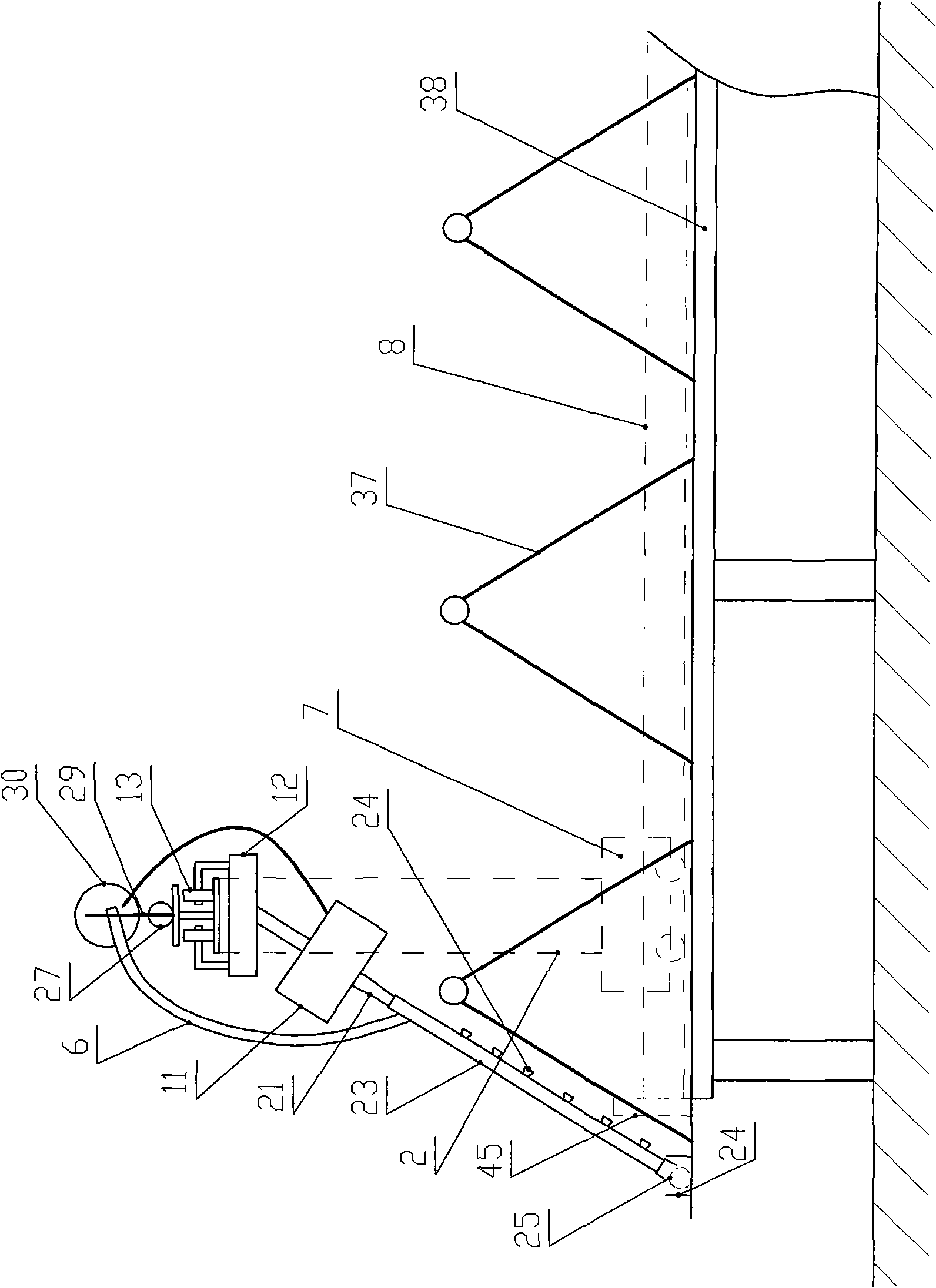 Air cooling condenser high-pressure door type or cantilever type track automatic cleaning device