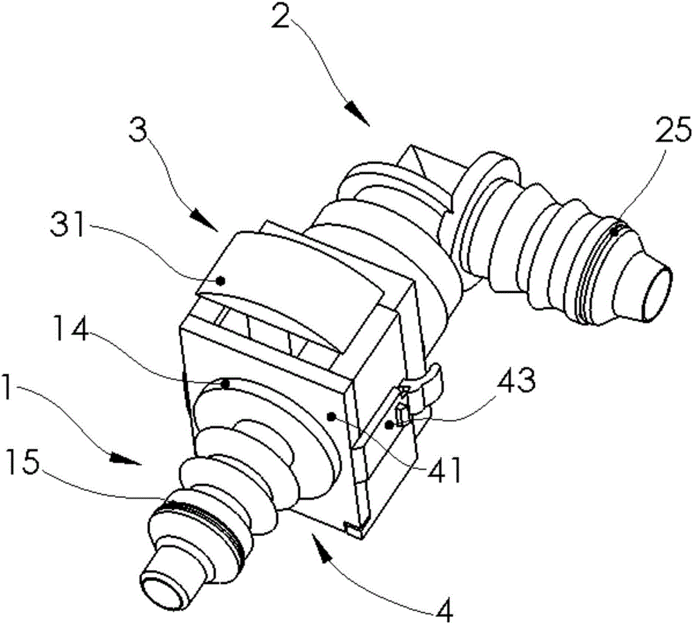 A push-button quick connector with dustproof function