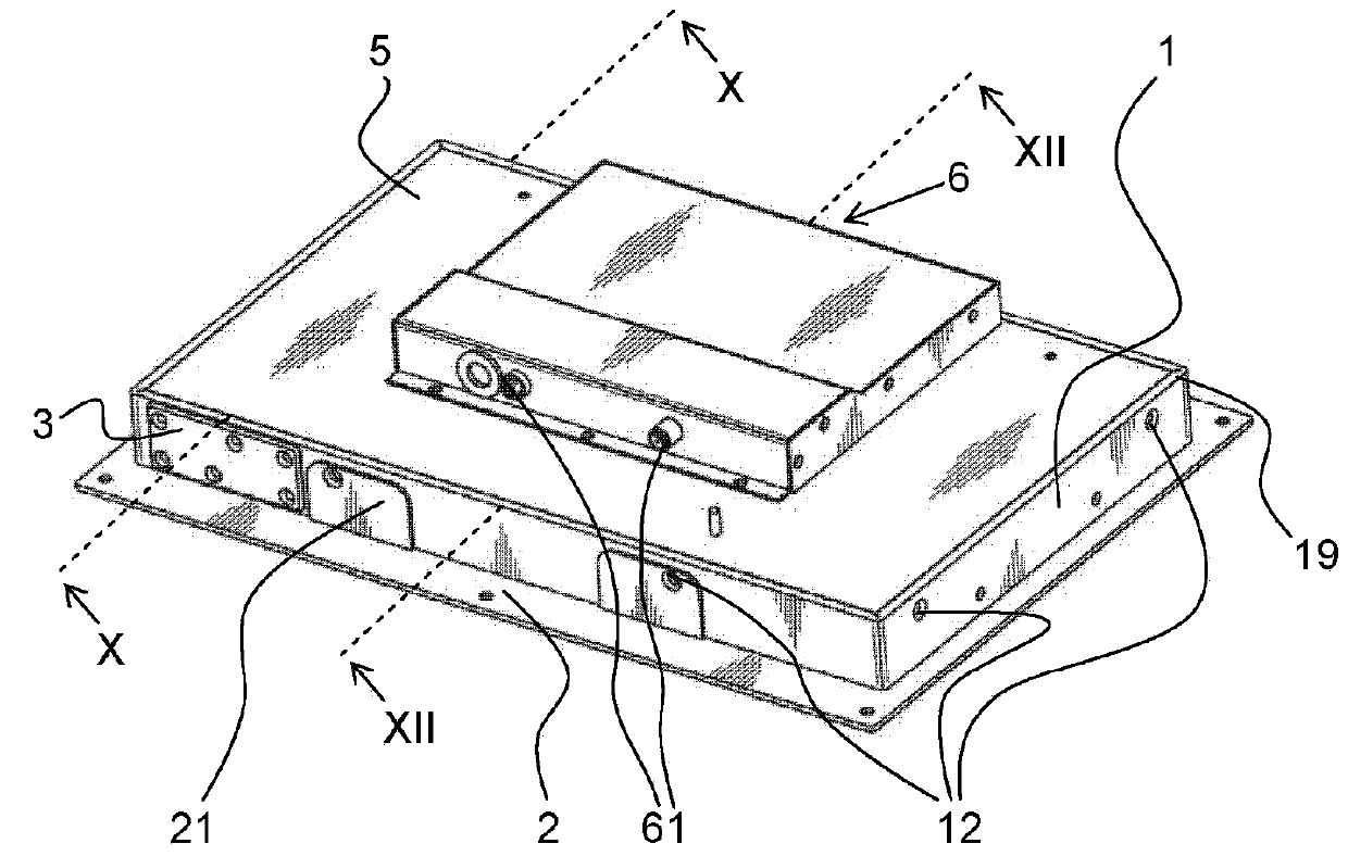 Housing for holding a flat screen