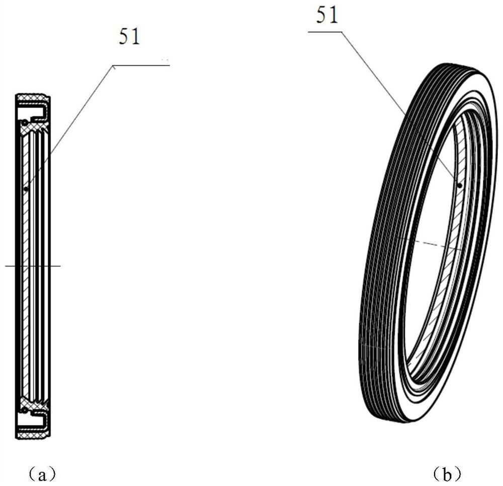 A release bearing provided with a lubricating structure and a lubricating method thereof