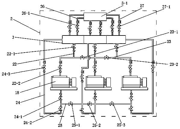 Efficient split type diesel engine clustered cooling system and application method thereof