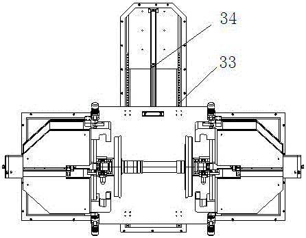 A double-head jaw type wheel set unloading machine