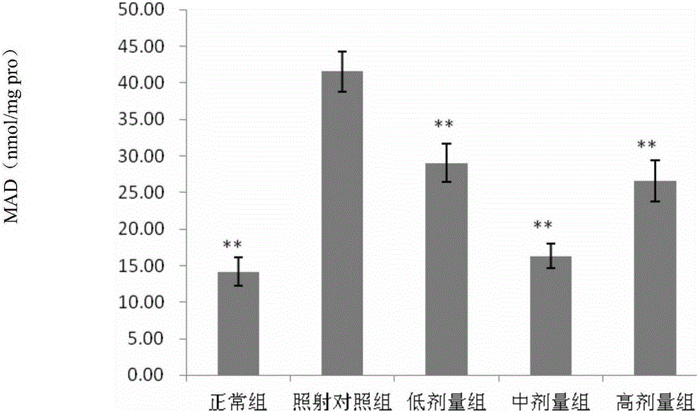 A compound traditional Chinese medicine for radiation protection