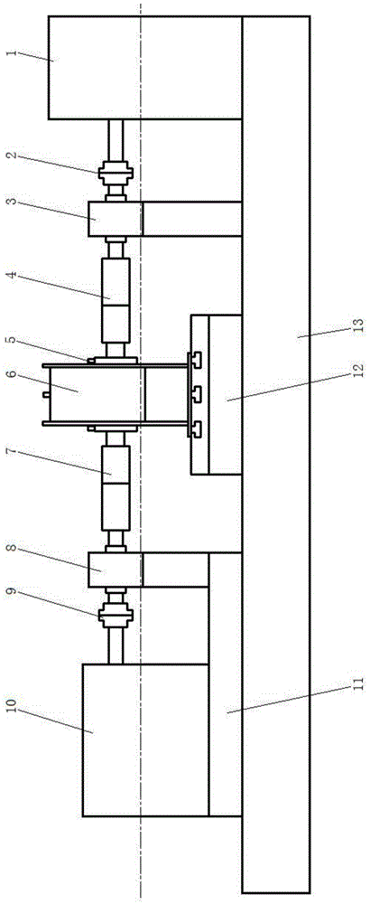 Gearbox test bed based on multi-information fusion and detection method thereof