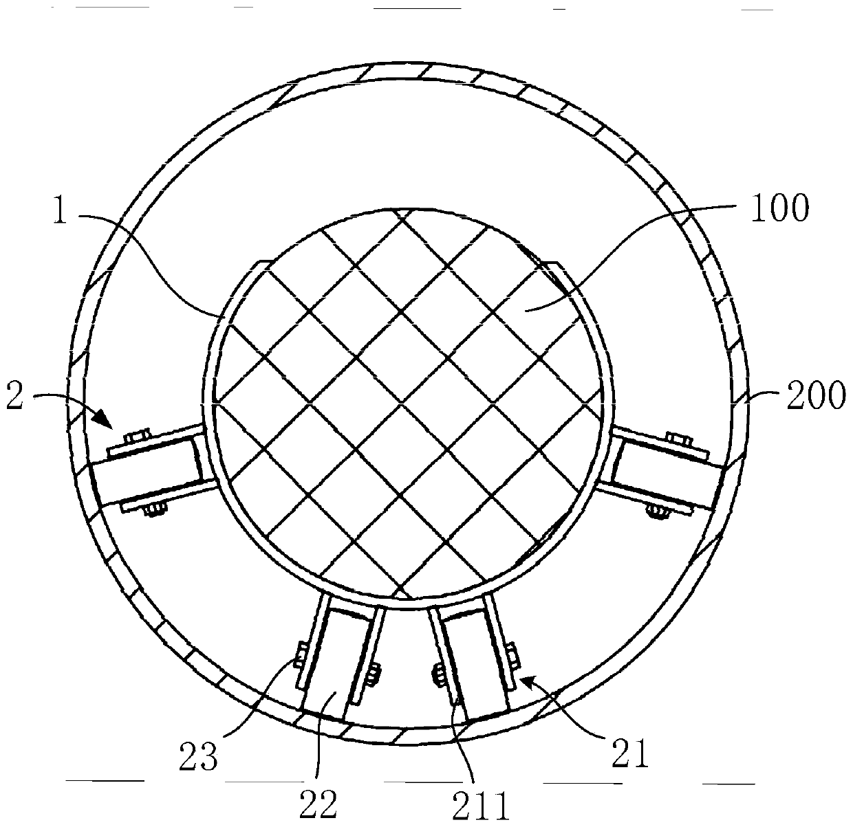 Pipe cable hoop and pipe cable laying assembly