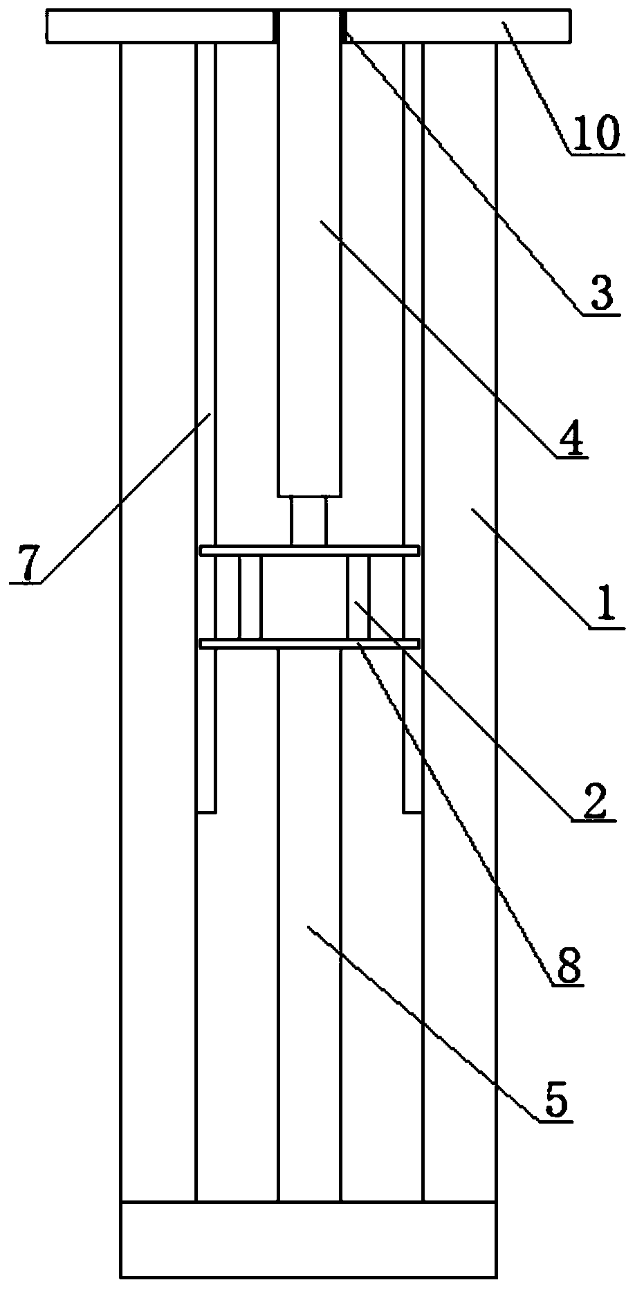 Automatic insertion type vibrating device for tunnel secondary lining concrete