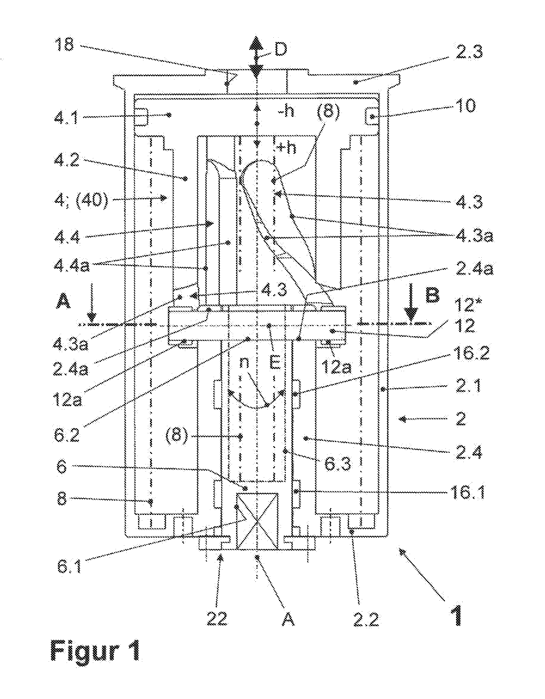 Actuating Device for a Rotatable Closure Part of a Valve