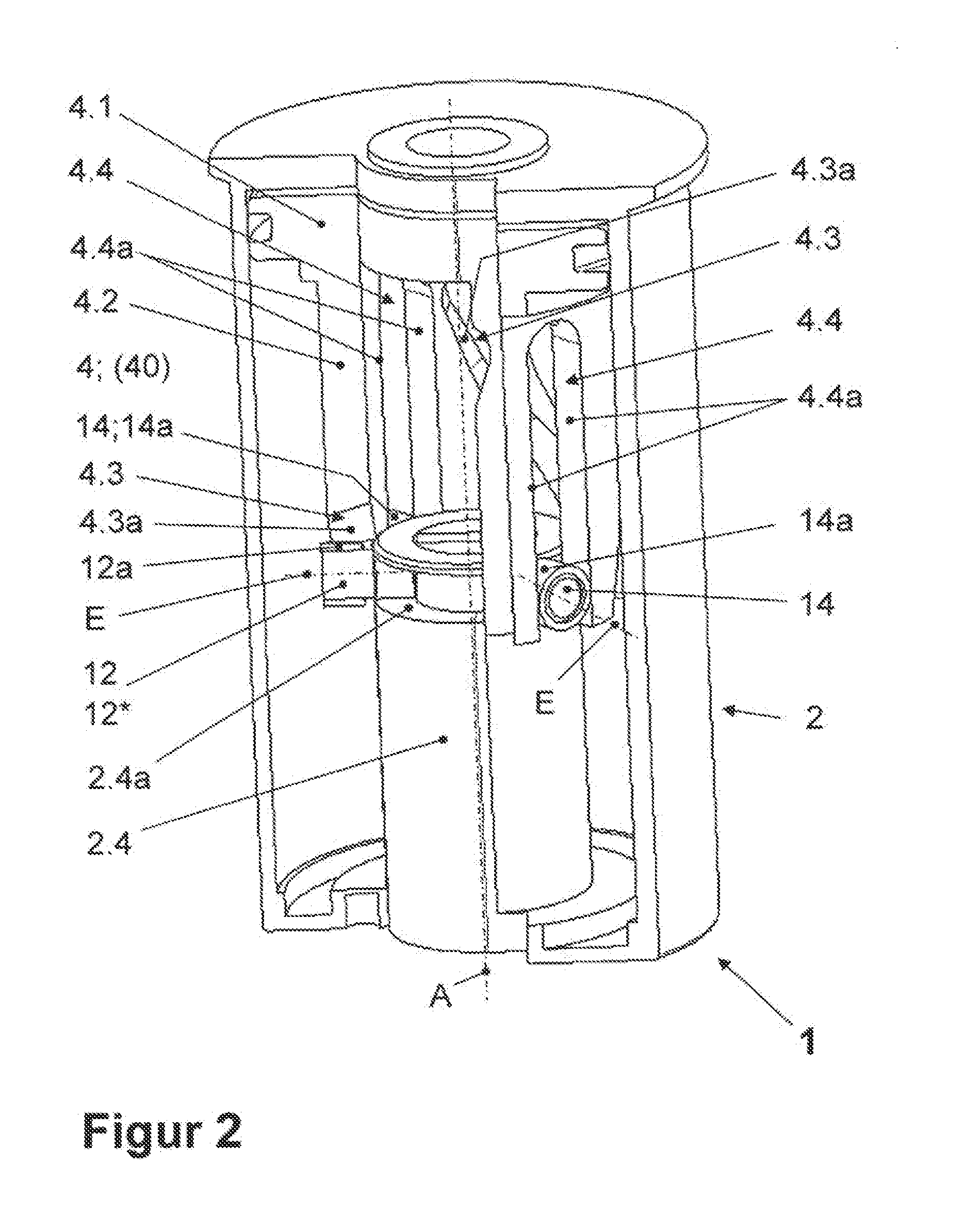 Actuating Device for a Rotatable Closure Part of a Valve